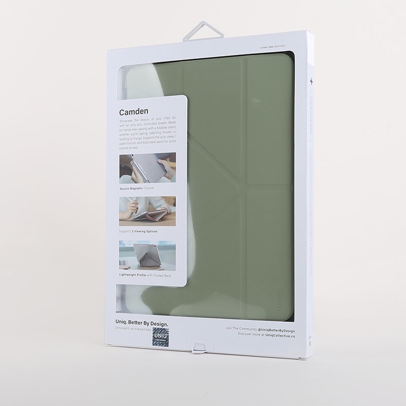 UNIQ CAMDEN New iPad Air 10.9 (2022/20) Antimicrobial Case - Sage (Green)