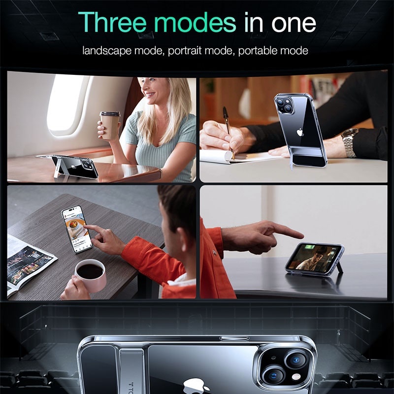 Torras MoonClimber Series Phone Case for iPhone 14 Plus 6.7 inch - Clear