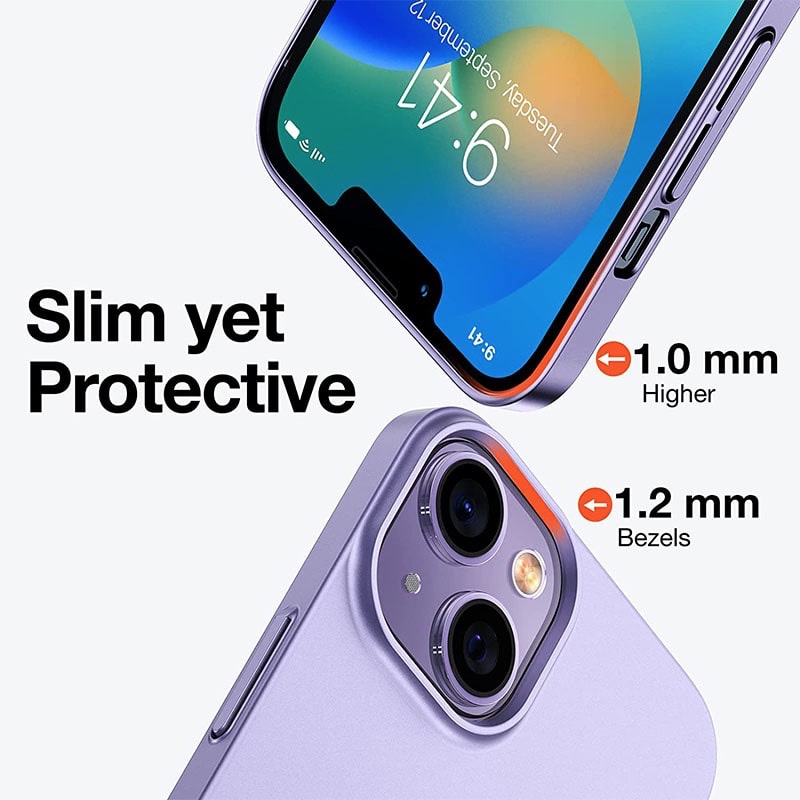 Torras Decency Series Phone Case for iPhone 14 Plus 6.7 Inch - Light Purple