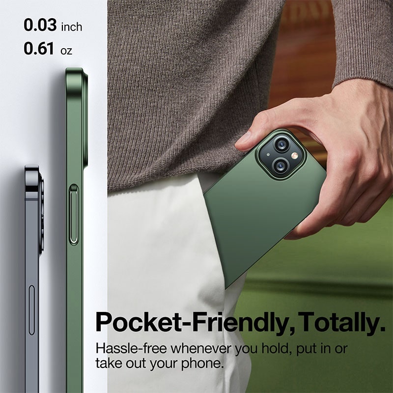 Torras Decency Series Phone Case for iPhone 14 6.1 Inch - Green