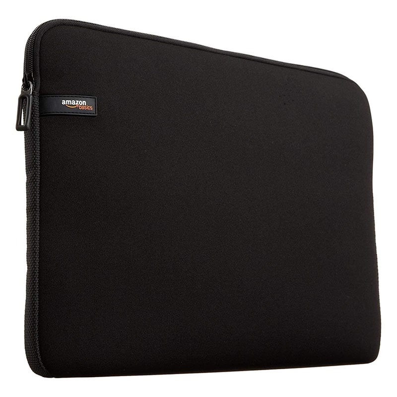 Amazon Basics 13.3-Inch Laptop Sleeve, Protective Case with Zipper - Black