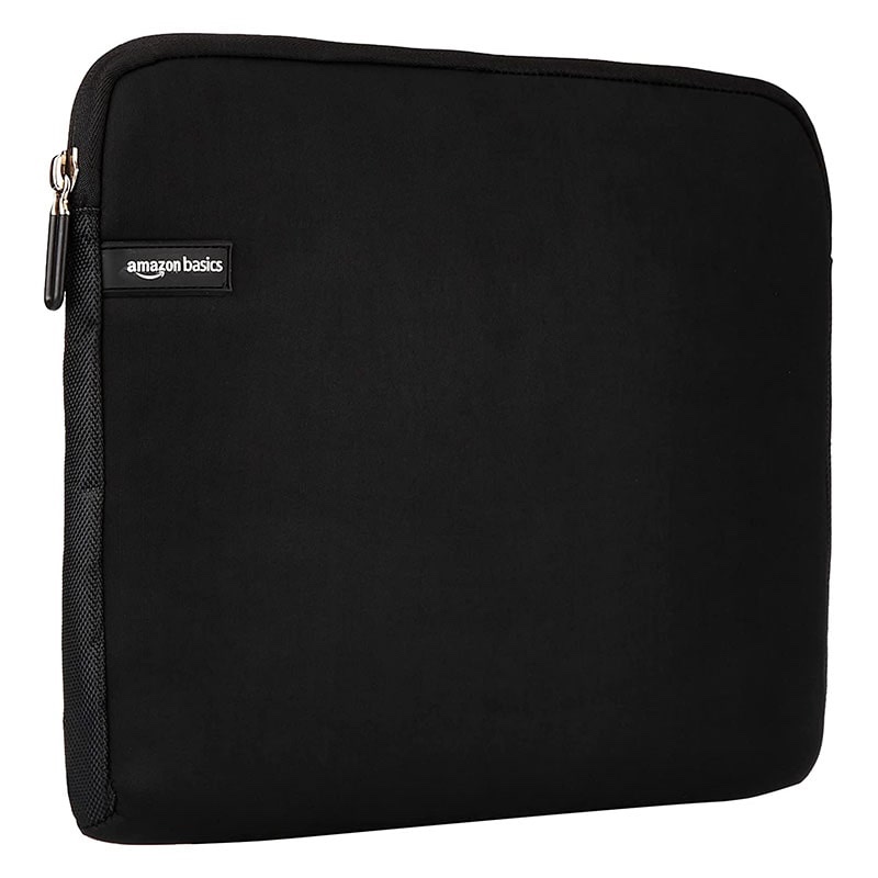 Amazon Basics 14-Inch Laptop Sleeve, Protective Case with Zipper – Black