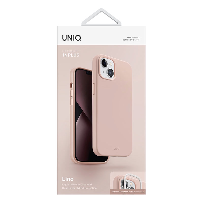 UNIQ Lino Phone Case for iPhone 14 Plus - Blush (Pink)