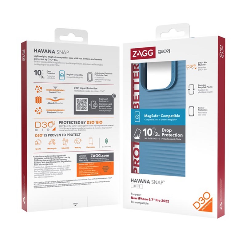 Gear4 Havana Snap Phone Case for iPhone 14 Pro Max - Blue