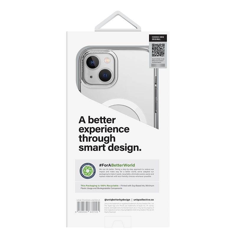 UNIQ LifePro Xtreme Magsafe/MagClick Phone Case Compatible with iPhone 14 - Dove (Frost Clear)