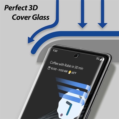 Whitestone Dome Glass For Google Pixel 7 Pro Tempered Glass Screen Protector with 1 Pack of Camera Protector - 2 Pack of Glass with UV Kit