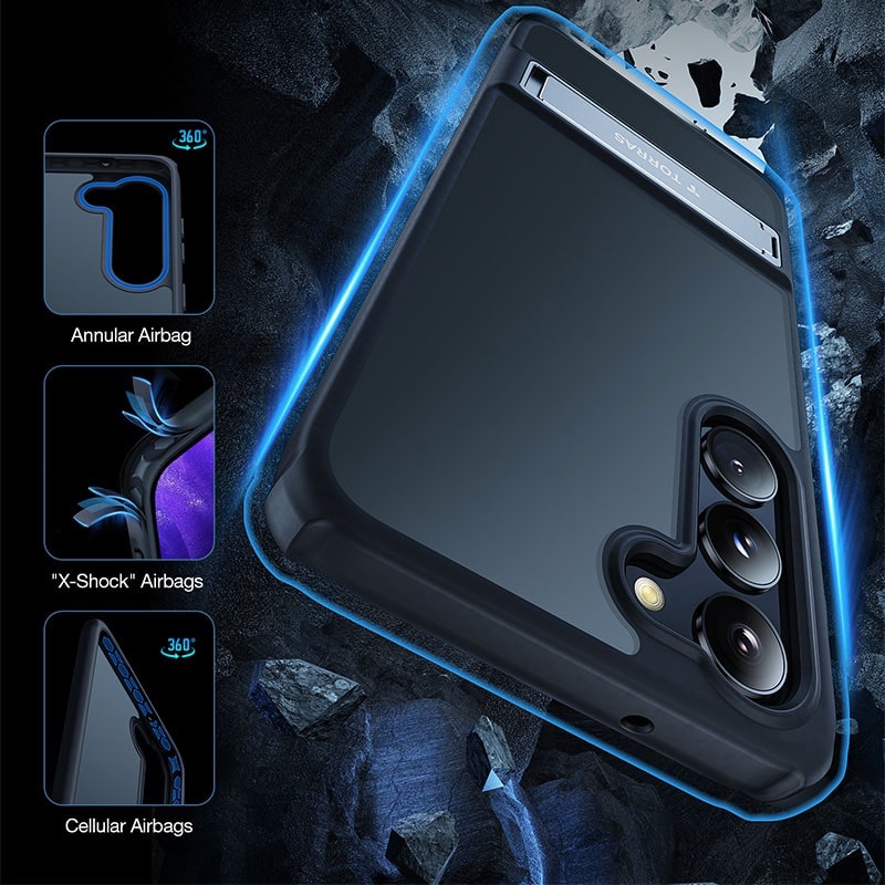 Torras UPRO Matte Series Phone Case for Samsung Galaxy S23 Plus - Black - X0031KOJ33