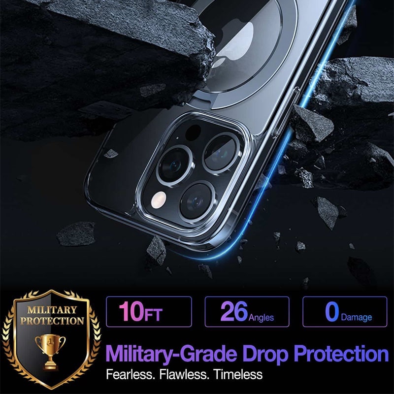 Torras UPRO Ostand Phone Case for iPhone 14 Pro Max - Clear