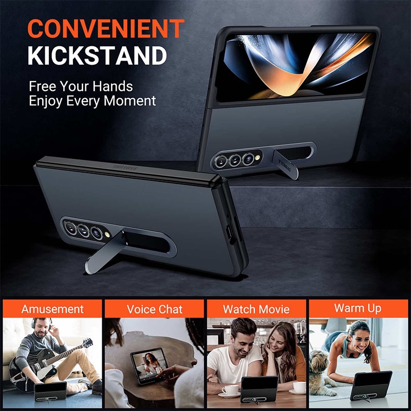 Torras UPRO Matte Series Case for Samsung Galaxy Z Fold 4 - Black