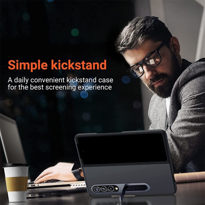 Torras UPRO Matte Series Phone Case for Samsung Galaxy Z Fold 3 – Black