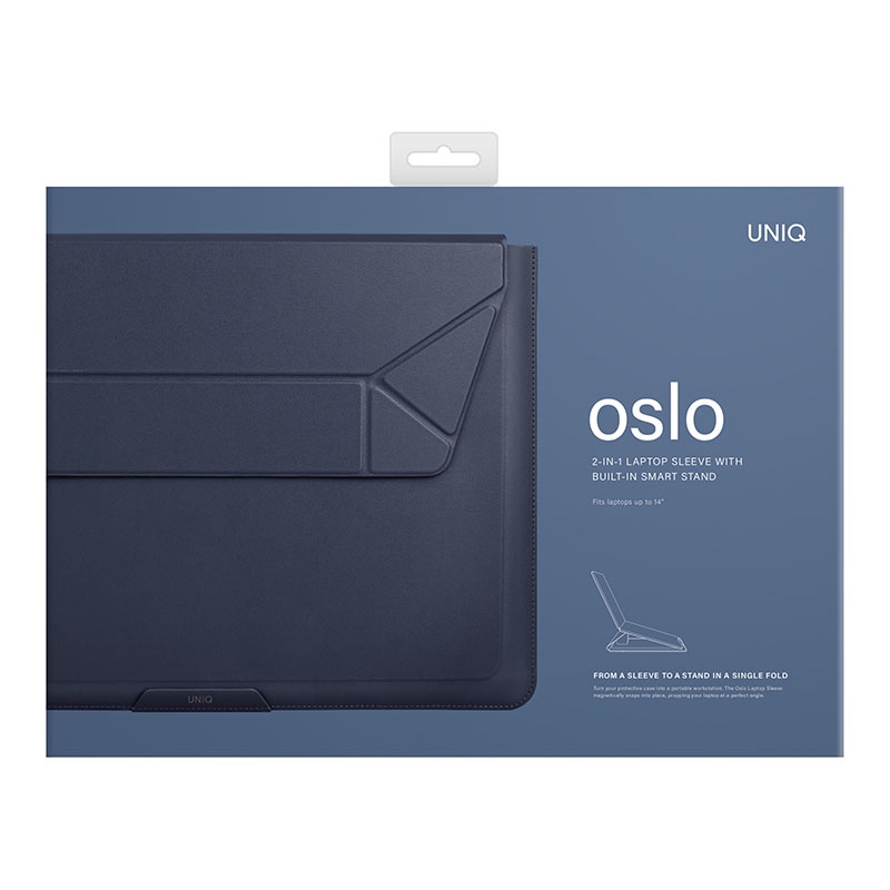 UNIQ OSLO Laptop Sleeve with Foldable Stand (Fits Up to 14