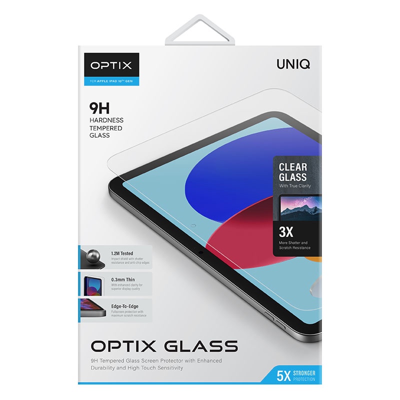 UNIQ Optix Clear Glass Screen Protector for iPad 10th Gen / iPad 11 A16
