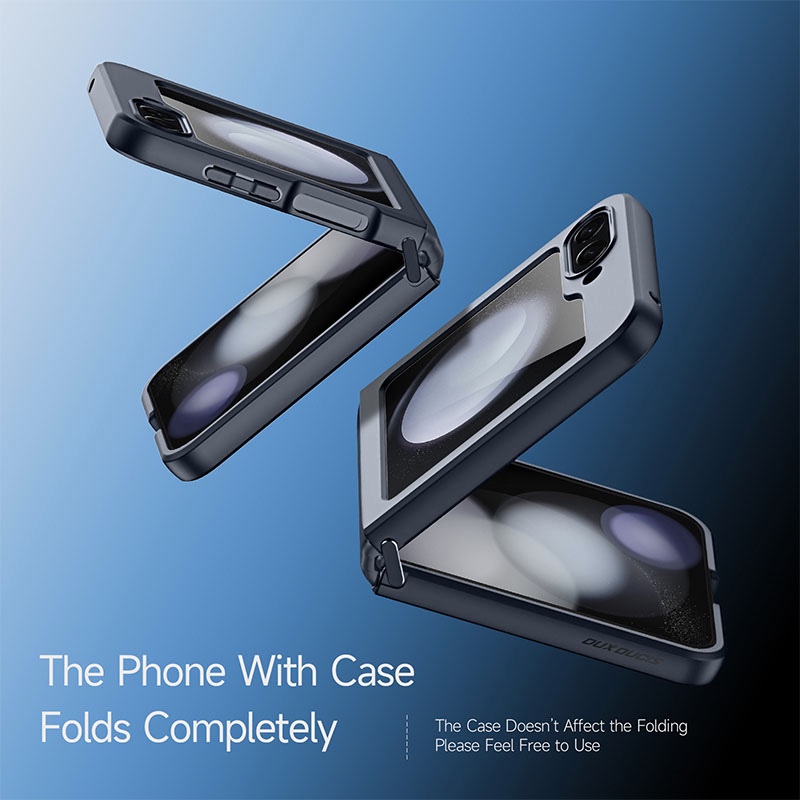 Aimo Series Phone Case for Samsung Galaxy Flip 5 - Transparent Black