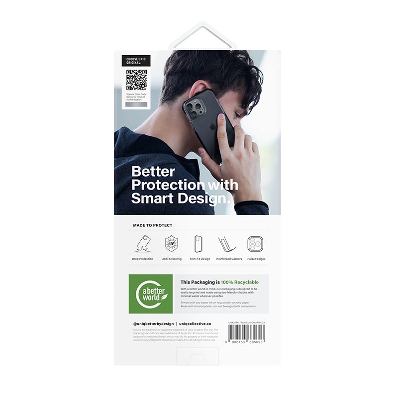 Uniq Combat  MagClick MagSafe Charging Compatible Phone Case for iPhone 15 Pro Max - (Frost Grey)