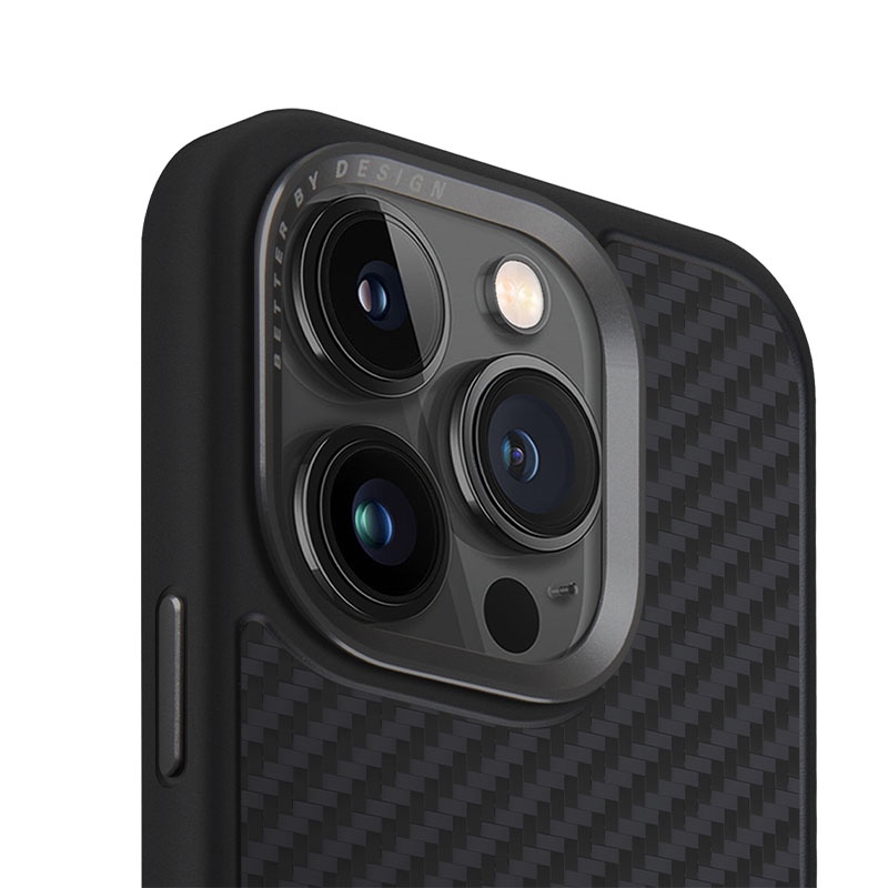 UNIQ Keva Magclick Magsafe Compatible Phone Case for iPhone 15 Pro – Carbon (Black)