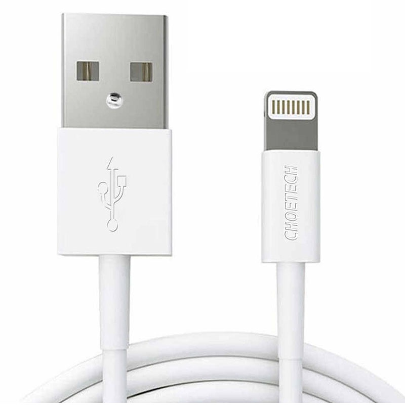 Choetech USB to Lightning Cable Apple Mfi Certified (1.8m/5.9ft) – White (IP0027)
