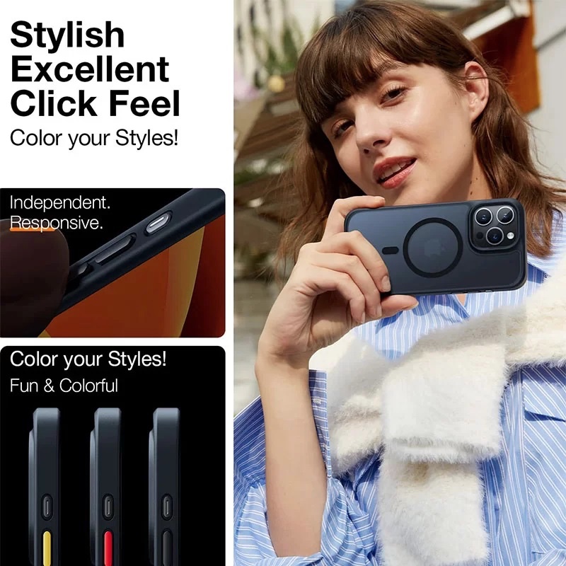 Torras Guardian Magnetic Magsafe Compatible Phone Case for iPhone 15 Pro Max 6.7