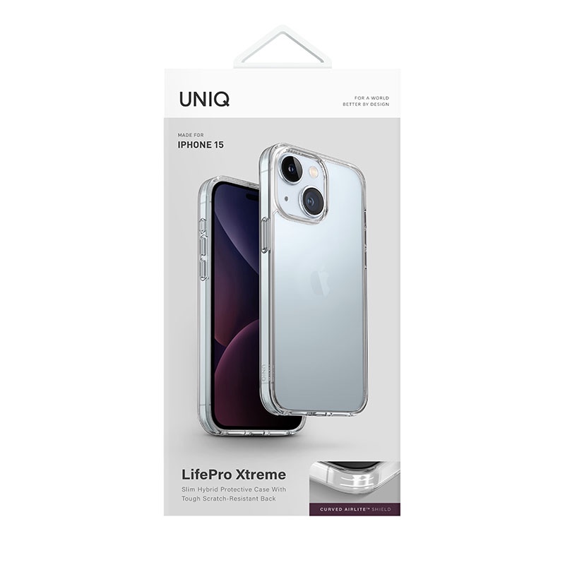 UNIQ Life Pro Xtreme Series Phone Case for iPhone 15 - Crystal (Clear)