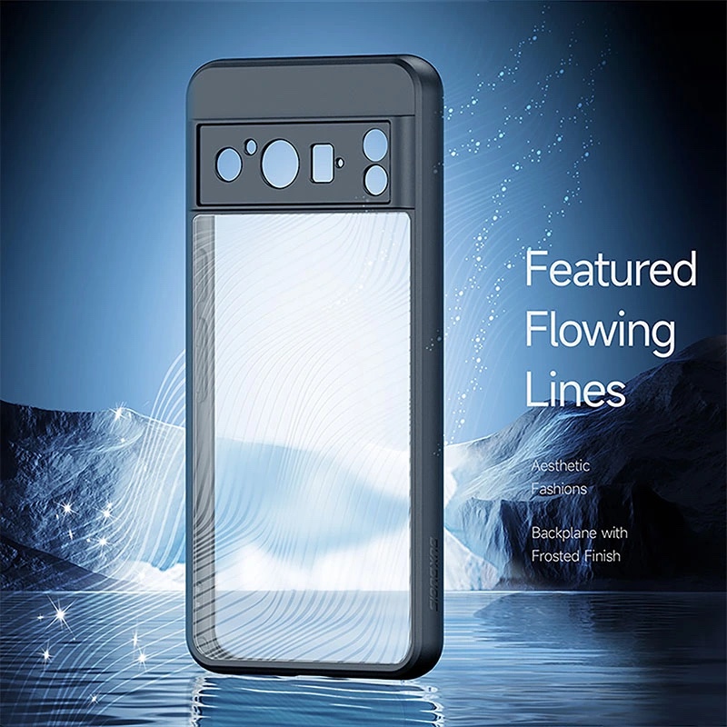 Aimo Series Phone Case for Google Pixel 8 Pro – Transparent Black