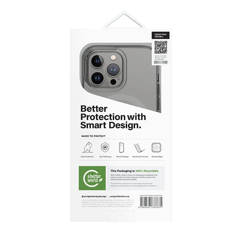 Uniq Life Pro Xtreme MagClick MagSafe Compatible Phone Case for iPhone 15 Pro – Frost Grey