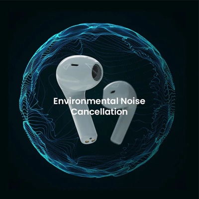 HiFuture Flybuds 3 True Wireless Earphones Bluetooth 5.3 with 4 Built-in Microphones, Environmental Noise Cancellation - White