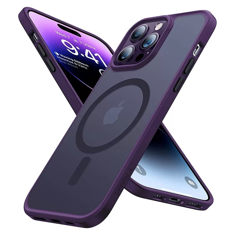 Torras Guardian Magnetic Series Case for iPhone 14 Pro - Dark Purple