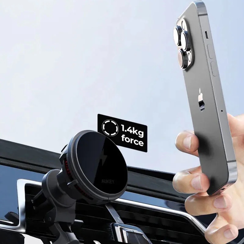Aukey MagLink Freeze MagSafe Wireless Charging with Cooling System Phone Mount - HD-M12