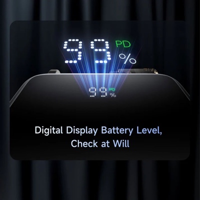 Mcdodo 67W 20,000 maH Power Bank with Built-in Cables, Digital Display, 2C+1A - MC4331 - Black