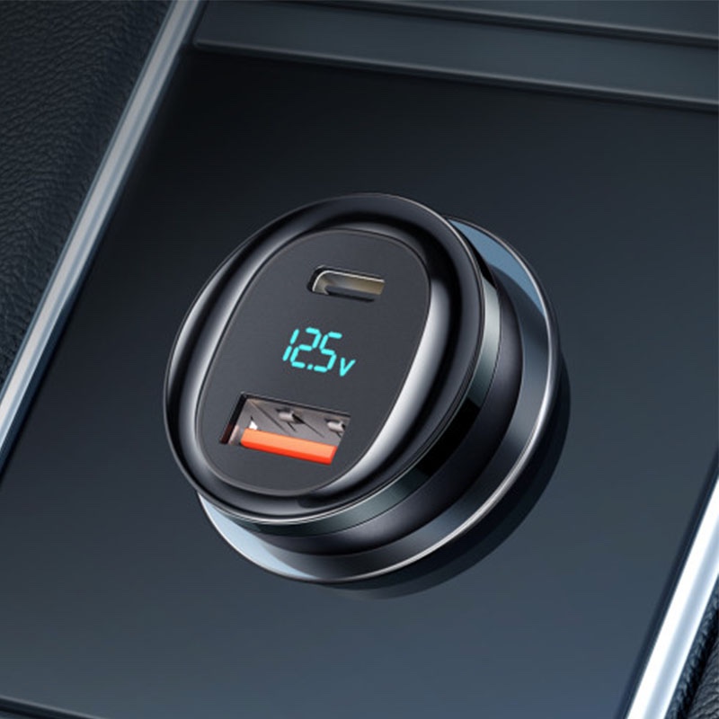 Mcdodo 95W USB-A + USB-C Dual-Ports Car Charger with Digital Display - CC5670 - Black