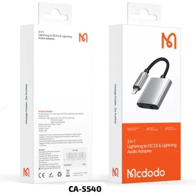 Mcdodo 2in1 Audio+Adapter Lightning Audio Adapter - CA-5540