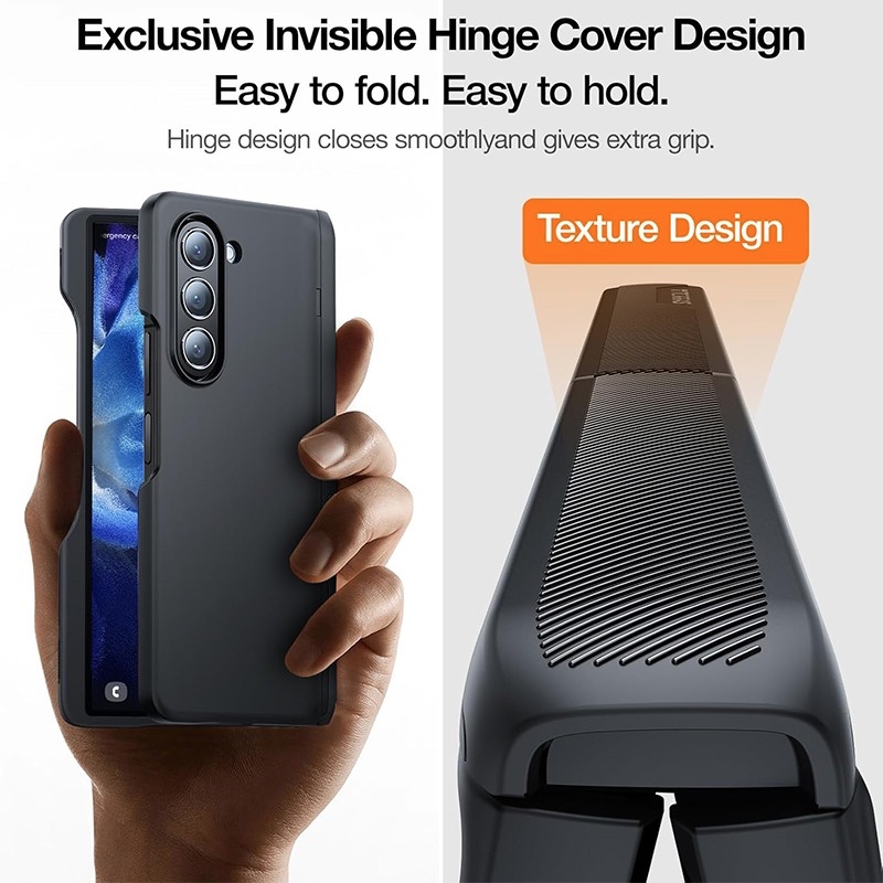 Torras Armor Stand Series Case for Samsung Galaxy Z Fold 6 with S-Pen Slot & MagSafe Compatible – Black
