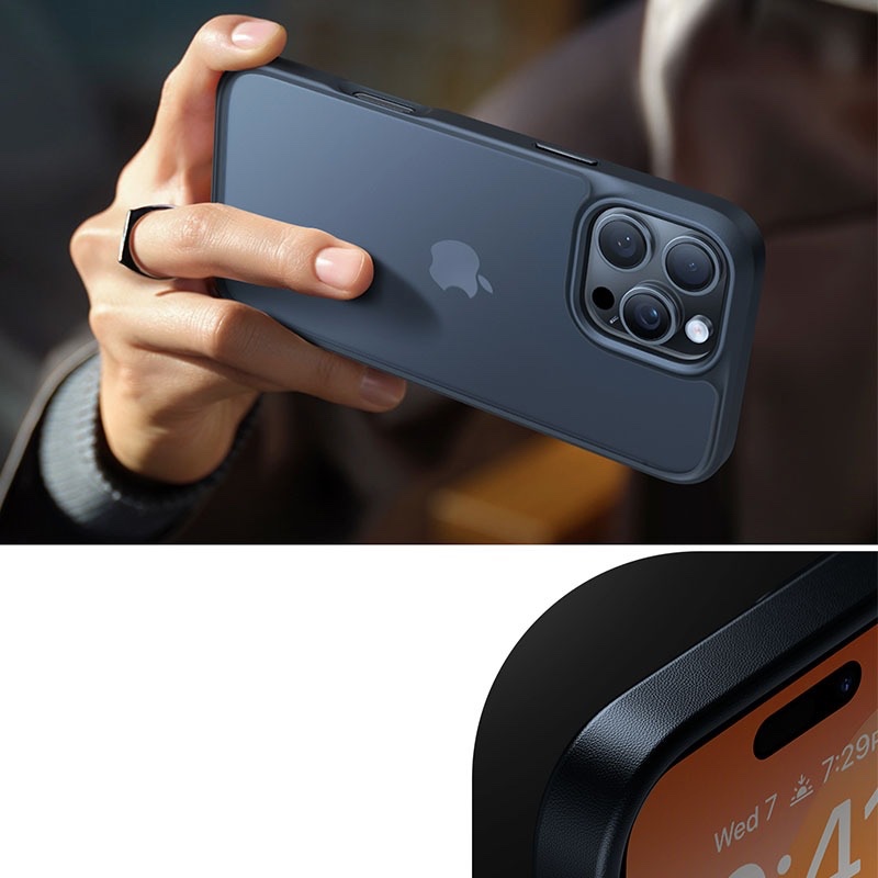 Torras Guardian Series Phone Case for iPhone 16 Pro Max – Titanium Grey
