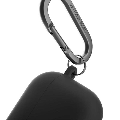 Uniq Nexo Active Hybrid Silicone Case with Sports Ear Hooks For Airpods 4th Gen - Black