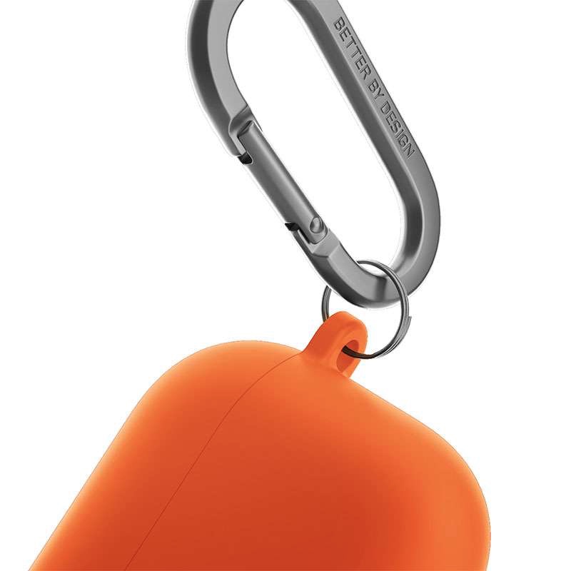 Uniq Nexo Active Hybrid Silicone Case with Sports Ear Hooks For Airpods 4th Gen - Orange