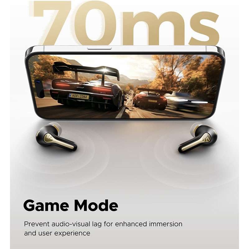 SoundPEATS Capsule3 Pro+ Wireless Earbuds with Adaptive Noise Cancelling, Hi-Res HiFi Stereo Sound with xMEMS Speaker, ANC , LDAC, 6 Mic 43H Playtime - Black