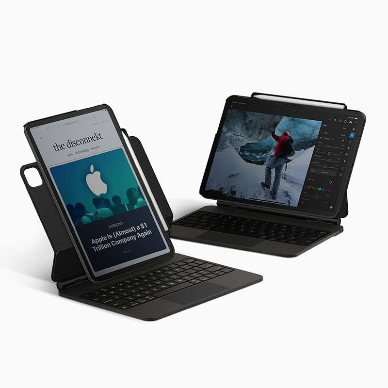 Uniq Axel Snap-Easy Magnetic Stand Case for iPad Pro 11” M4 & iPad Air 11” – Black