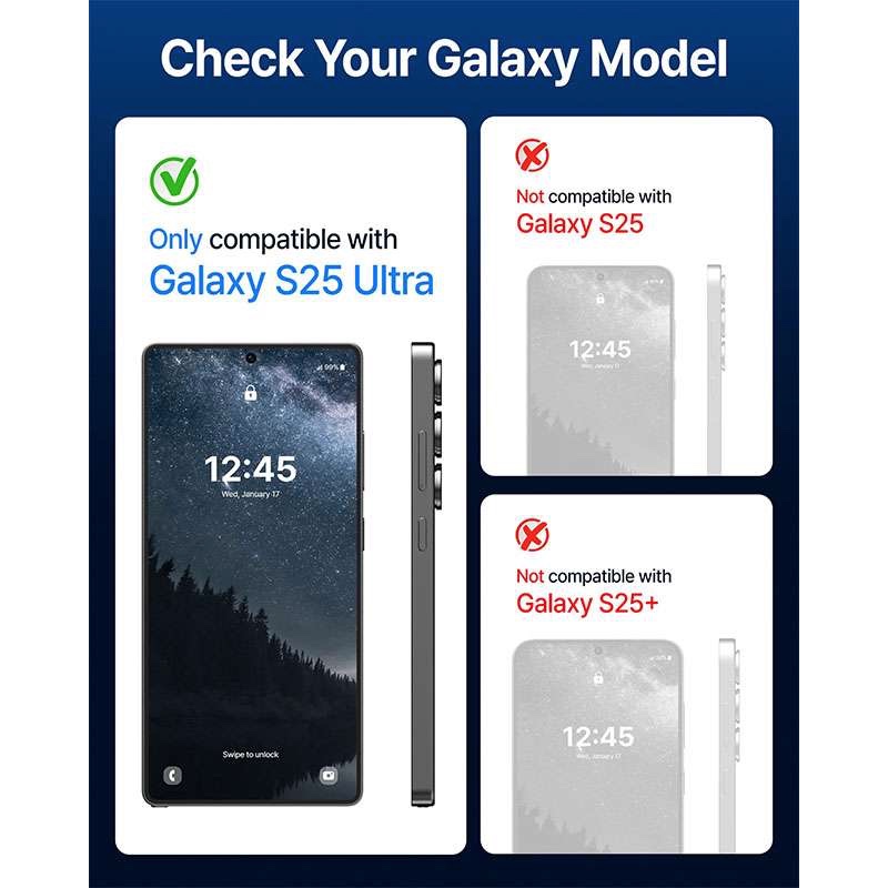 Samsung Galaxy S25 Ultra Whitestone Dome EA Privacy Glass Screen Protector – 1 Pack