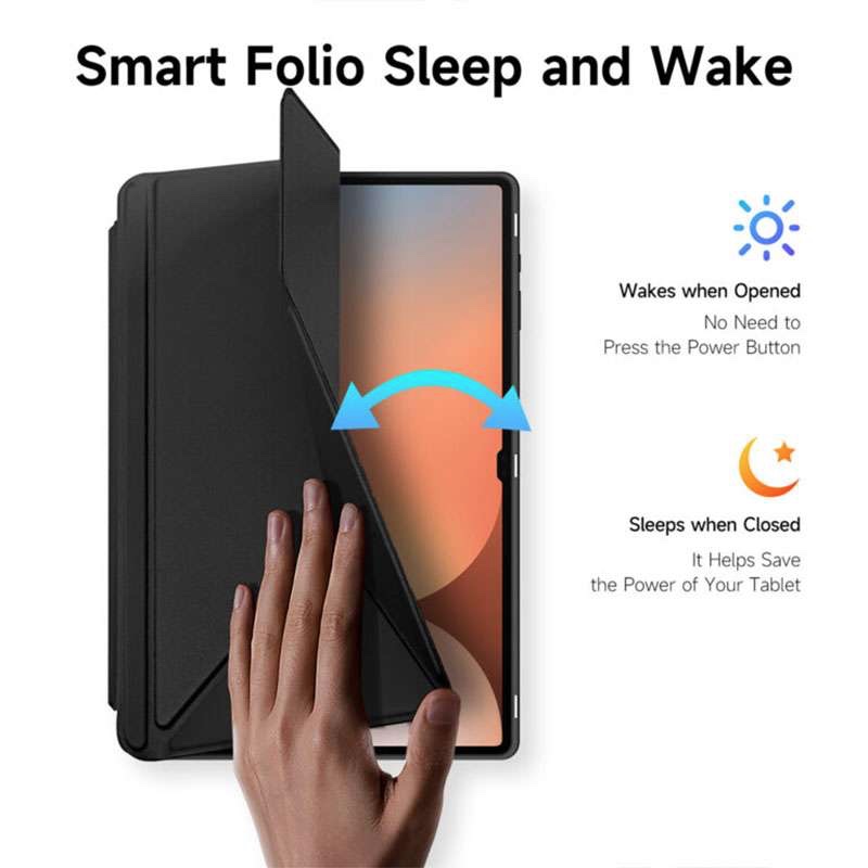 Dux Smart Folio Case with Pencil Holder for Samsung Tab S10 Ultra/S9 Ultra/S8 Ultra – Pink