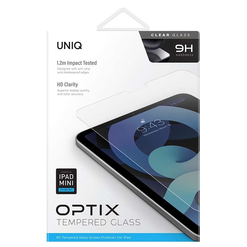 UNIQ Optix Glass Screen Protector for iPad Mini 6th/7th Gen - Clear