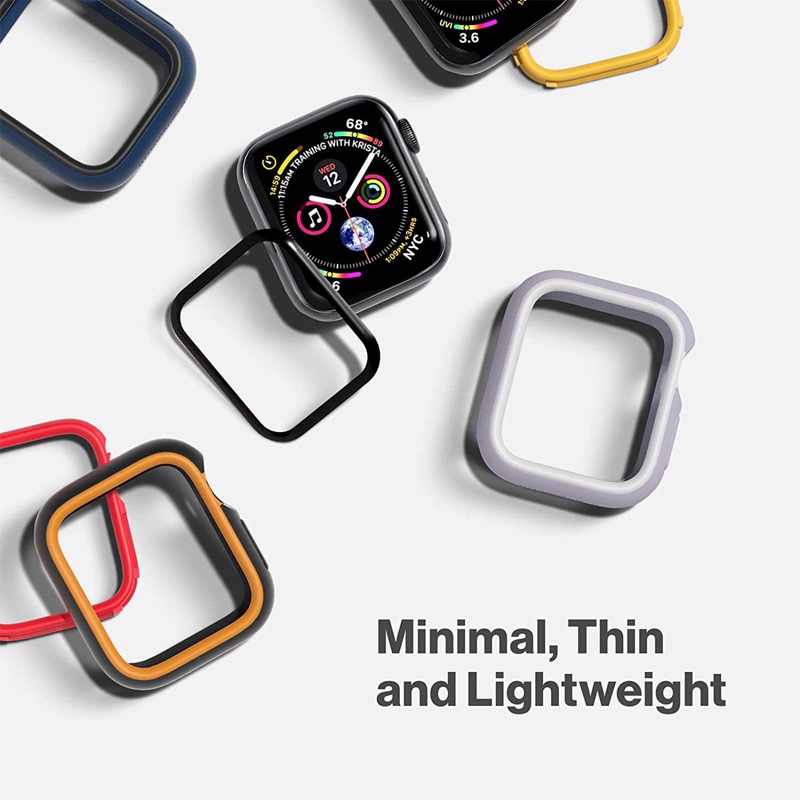 RhinoShield 3D Impact Screen Protector for Apple Watch - Series 1-8 & SE/SE2 (44mm) - Black - 4711033730616
