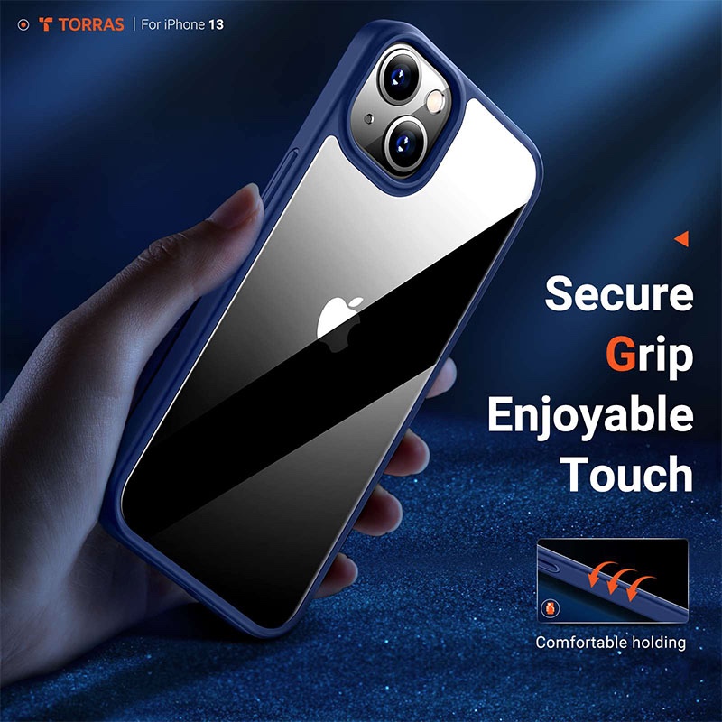 Torras Diamond Series Phone Case for iPhone 13 - Blue - X002YN7MRB