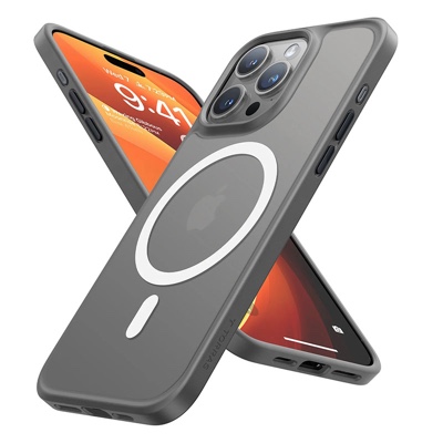 Torras Guardian Magnetic Magsafe Compatible Phone Case for iPhone 15 Pro 6.1? - Titanium Grey - X003VYKCXD