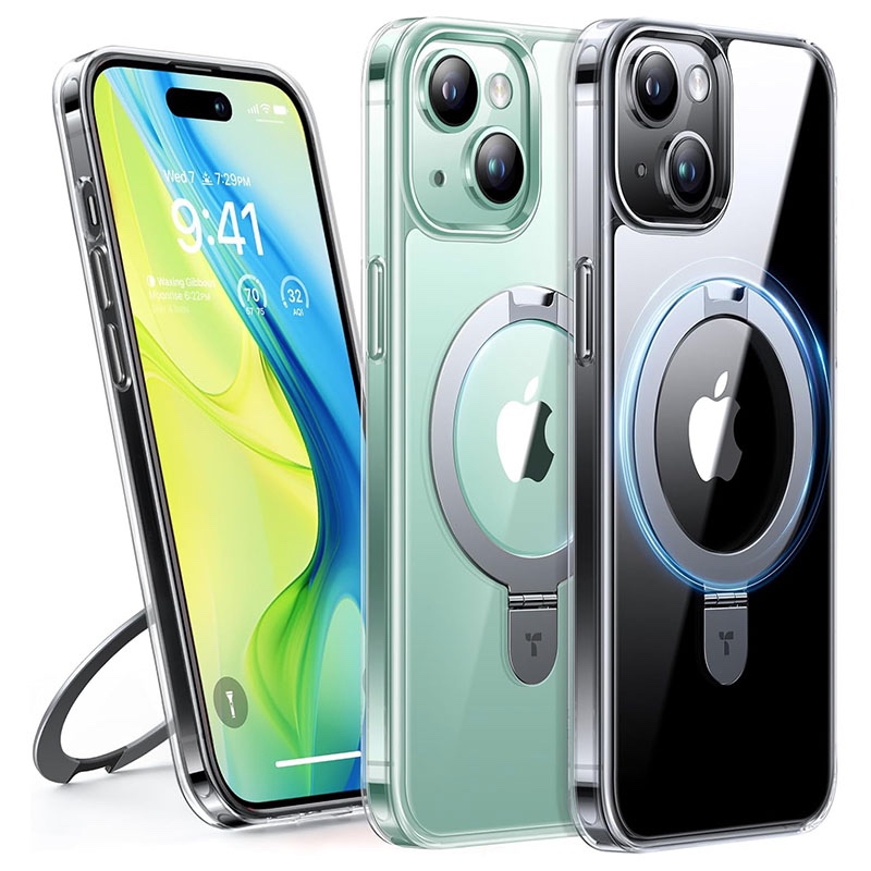 Torras UPRO Ostand Clear Series Magsafe Compatible Phone Case for iPhone 15 6.1