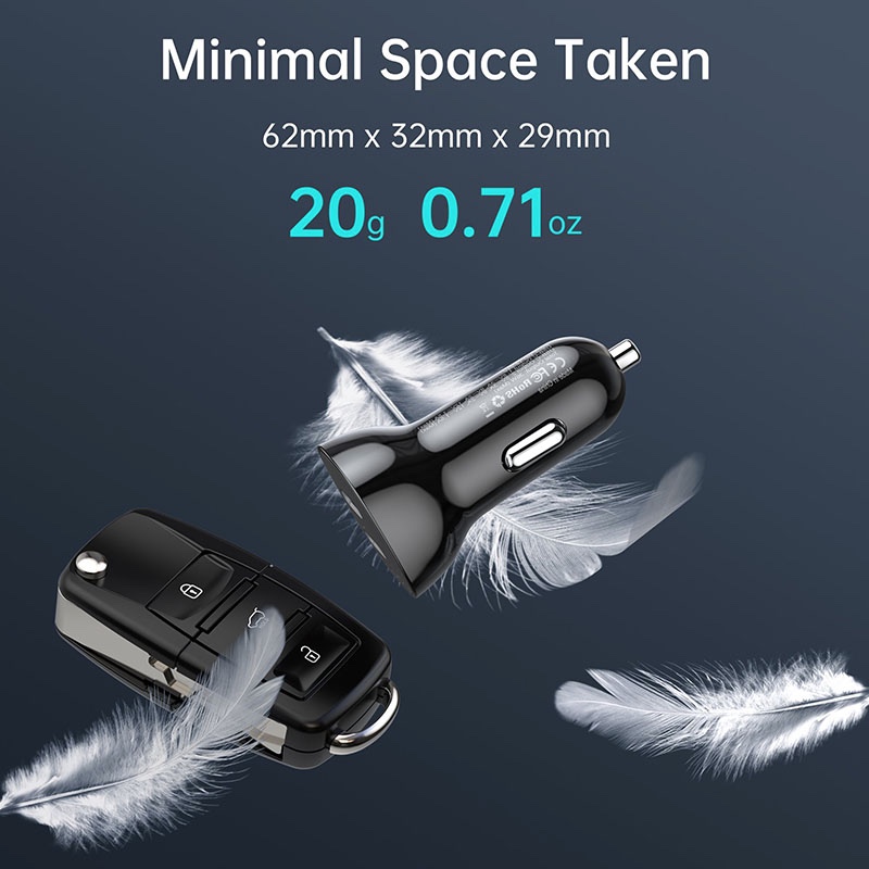 Choetech Dual USB-C Ports PD 40W Fast Car Charger – Black - TC0008