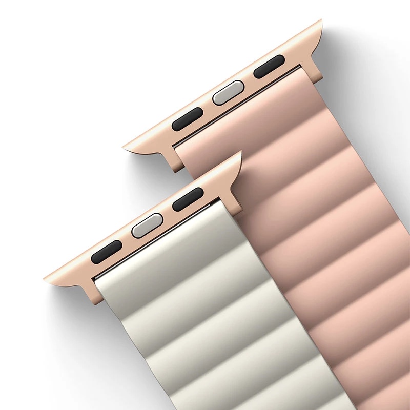 UNIQ Revix Reversible Magnetic Apple Watch Strap Series 1-10, SE/SE2 & Watch Ultra 49/45/44/46mm - Blush (Pink/Beige)