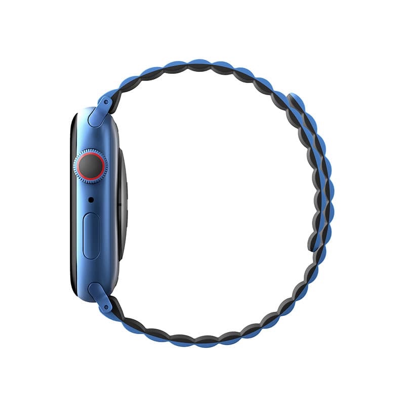 UNIQ Revix Reversible Magnetic Apple Watch Strap for Series 1-10, SE/SE2 & Watch Ultra 49/45/44/46MM - Caspian (Blue/Black)
