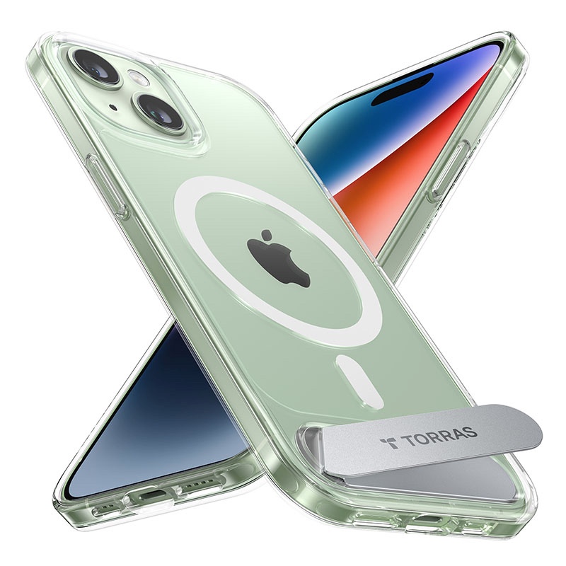 Torras UPRO Pstand Series Magsafe Compatible Phone Case for iPhone 15 6.1? – Clear