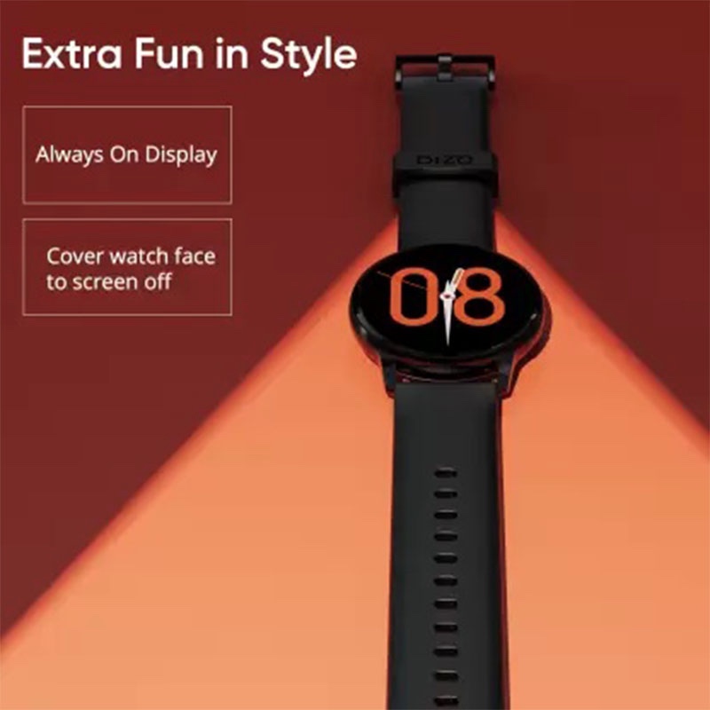 DIZO Watch R AMOLED with 45mm Dial Size (by Realme TechLife) - Classic Black