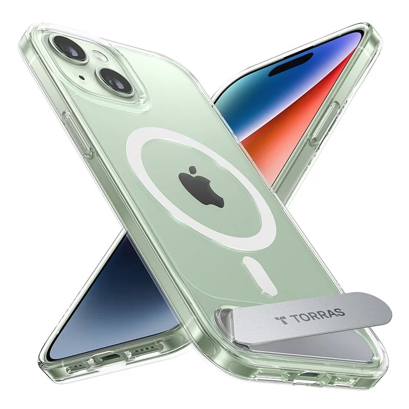 Torras UPRO Pstand Series Magsafe Compatible Phone Case for iPhone 15 Plus 6.7? – Clear