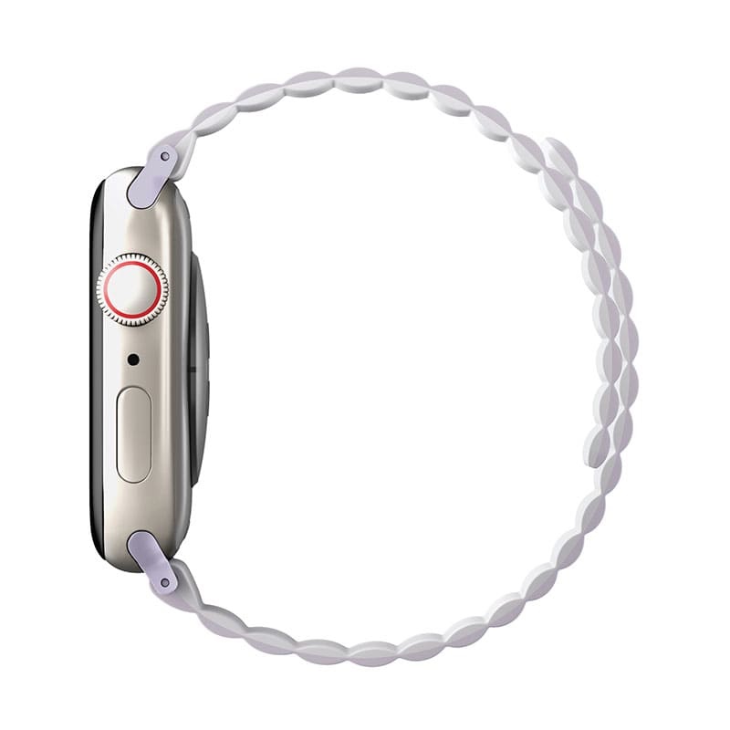 UNIQ REVIX Reversible Magnetic Apple Watch Strap for Series 1-10, SE/SE2  40/41/42MM - Lilac (Lilac/White)